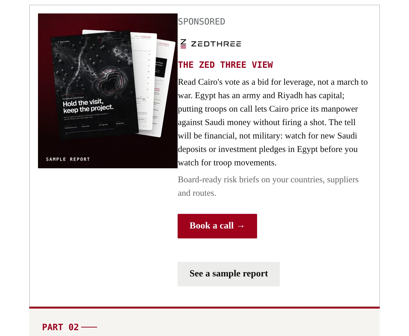 Sponsored: the Zed Three view on the top story
